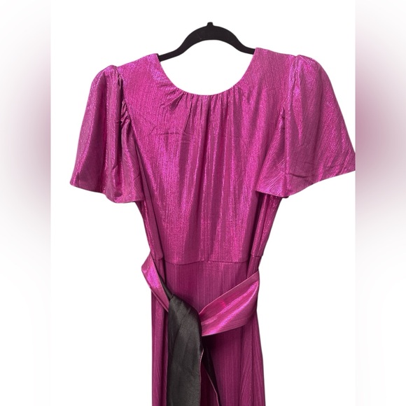 NEW Pomander Place by Tuckernuck NWT Pink Metallic Shimmer Angelina Maxi Dress S - Picture 3 of 8